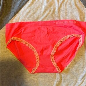 Victoria's Secret Coral Lace Trim Panty